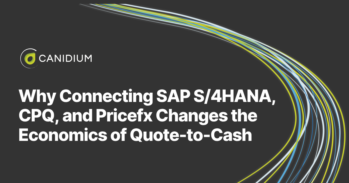 Why Connecting SAP S/4HANA, CPQ, and Pricefx Changes the Economics of Quote-to-Cash